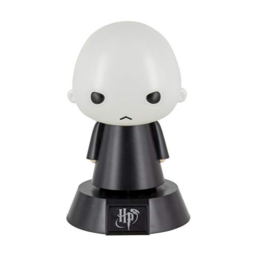 Harry Potter Mini Lámpara Icon Light Voldemort Negro/Gris, Impresa, De plástico, En Caja de Regalo