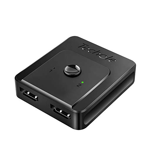 HDMI Switch, Techole Actualizado Switch HDMI Bidirectional Soporta 4K@30Hz, 3D y 1080P, Conmutador HDMI 2 Entradas a 1 Salida o 1 en 2 Salidas para PC, PS4, PS3, Xbox, HDTV, BLU-Ray Player, DVD, DVR