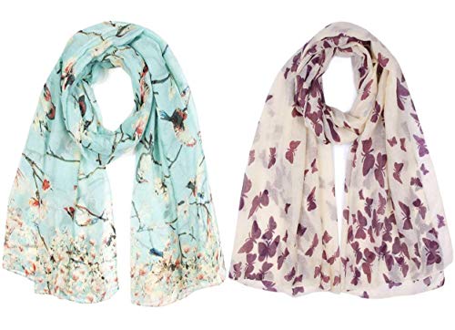 heekpek Pañuelo de Seda Mujer Elegante Bufanda Moda Chals Señoras Elegante Estolas Fular Manton Estampado de Mujer (B+C) heekpek Pañuelo de Seda Mujer Elegante Bufanda Moda Chals Señoras Elegante Estolas Fular Manton Estampado de Mujer (B+C)