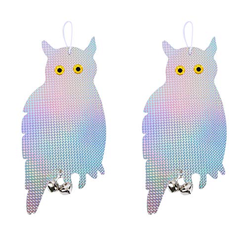 Herefun 2Pcs Búho Repelente de Aves, Búho Espantapajaros, Reflectantes Repelentes de Pájaros para Evitar Que Las Aves Protejan Flores y Jardines Herefun 2Pcs Búho Repelente de Aves, Búho Espantapajaros, Reflectantes Repelentes de Pájaros para Evitar Que Las Aves Protejan Flores y Jardines
