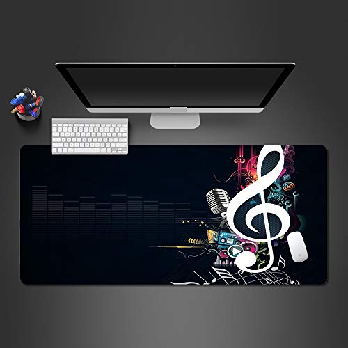 Hermosa música Alfombrilla de ratón Reproductor de PC de Goma Personalidad Novela Teclado portátil Alfombrilla de Mesa Grande Alfombrilla de ratón de computadora y Oficina 900x400x2