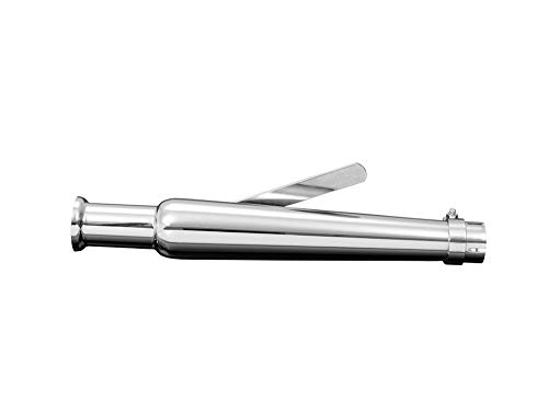 Highway Hawk - Silenciador trasero para tubo de escape Trumpet (cromado, para diámetros de 38 a 45 mm, longitud de 470 mm)