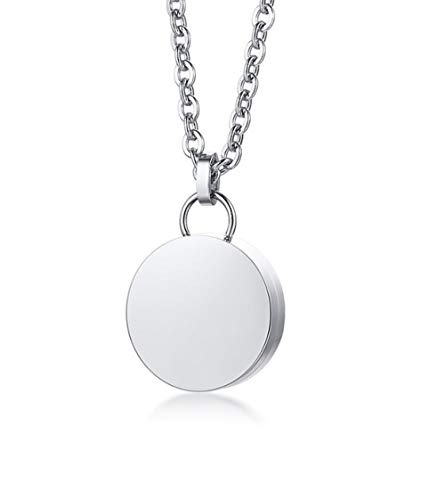 Hiikk Colgantes Cenizas Plata El Cuerpo De Luz Redondo De Acero Inoxidable De La Marca Se Puede Abrir Colgante Redondo Colgante De Urna para Mascotas Colgante De Plata + Cadena De Distribución Hiikk Colgantes Cenizas Plata El Cuerpo De Luz Redondo De Acero Inoxidable De La Marca Se Puede Abrir Colgante Redondo Colgante De Urna para Mascotas Colgante De Plata + Cadena De Distribución