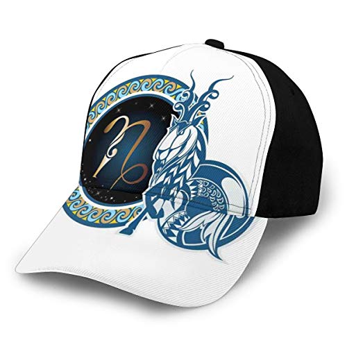 Hip Hop Sun Hat Baseball Cap,Animal Design with Mythological Origins Tribal Swirled Motifs Pattern,For Men&Women