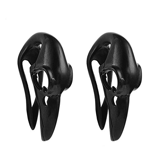 HLWJ Hundido 2pcs Fashion Bird Pay Ear Pesper Earplugs Joyería del Cuerpo Humano (Color : Black, Size : 12mm)