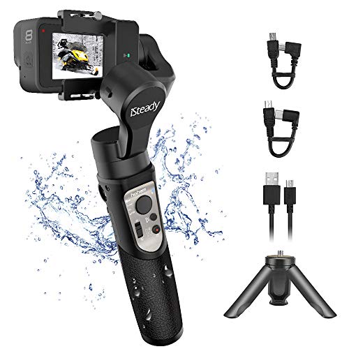 Hohem iSteady Pro 3 cardán de Mano de 3 Ejes, estabilizador de cardán Mejorado para GoPro Hero 8/7/6/5/4/3, dji OSMO Action y Otras cámaras de acción, Compatible con WiFi y Control de Cable