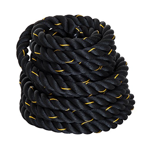 HOMCOM Cuerda de Batalla Battle Rope Formación Battling Power Cuerda Ejercicio Fitness Deporte Crossfit Ф38mm Longitud 12m Poliéster Ultra Resistente HOMCOM Cuerda de Batalla Battle Rope Formación Battling Power Cuerda Ejercicio Fitness Deporte Crossfit Ф38mm Longitud 12m Poliéster Ultra Resistente