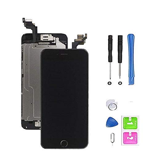 Hoonyer Pantalla para iPhone 5S/SE Pantalla táctil LCD Pantalla digitalizadora Herramientas de reparación (con botón de Inicio, cámara Frontal,Sensor de proximidad, Altavoz) Negro Hoonyer Pantalla para iPhone 5S/SE Pantalla táctil LCD Pantalla digitalizadora Herramientas de reparación (con botón de Inicio, cámara Frontal,Sensor de proximidad, Altavoz) Negro