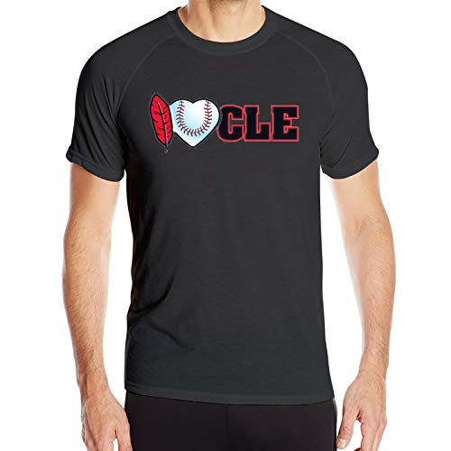 Hot Boutique I Love Cle Mens Short Sleeve Running Top Breathable Tees, Fast-Drying Sports Tshirt