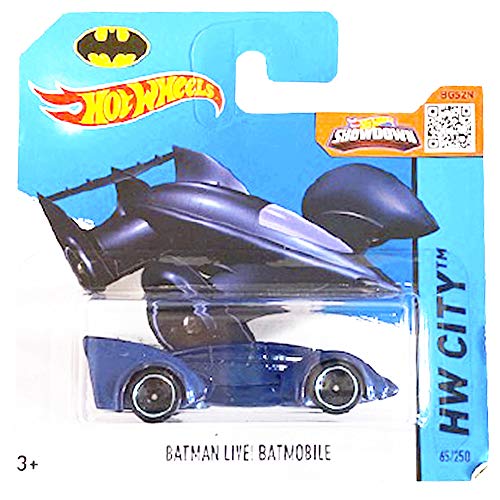 Hot Wheels Batman Live! Batmobile HW City 2015 (65/250) Short Card (Azul)