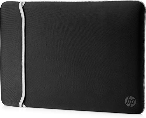 HP Neoprene Reversible Sleeve - Funda para portátil, 35.56 cm / 14", color negro y plata HP Neoprene Reversible Sleeve - Funda para portátil, 35.56 cm / 14", color negro y plata