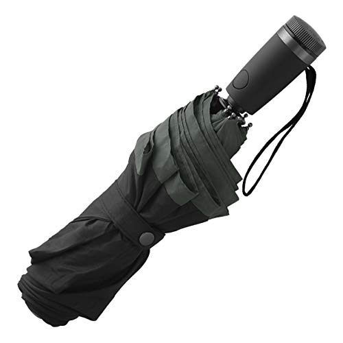 Hugo Boss - Paraguas de bolsillo GEAR negro ultraligero y extra resistente con protección antioxidante y antidesgarros