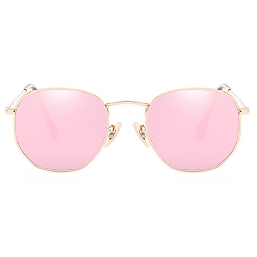 Huicai Gafas de sol irregulares del marco metálico de las lentes de la moda Gafas de sol protectoras del polígono de moda UV400