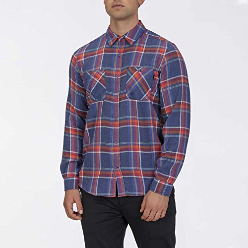 Hurley M Creeper Washed L/S Camisa, Hombre, Gym Blue, L Hurley M Creeper Washed L/S Camisa, Hombre, Gym Blue, L