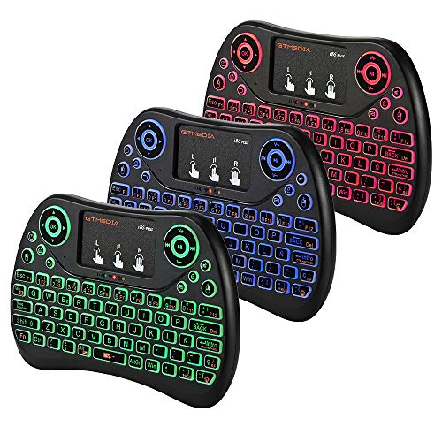 I8S 2.4G Mini Teclado inalámbrico con retroiluminación del Panel táctil, combinación de Mouse con Teclado Recargable Remoto USB, 77 Teclas Teclado multitáctil para computadora portátil/Smart TV I8S 2.4G Mini Teclado inalámbrico con retroiluminación del Panel táctil, combinación de Mouse con Teclado Recargable Remoto USB, 77 Teclas Teclado multitáctil para computadora portátil/Smart TV