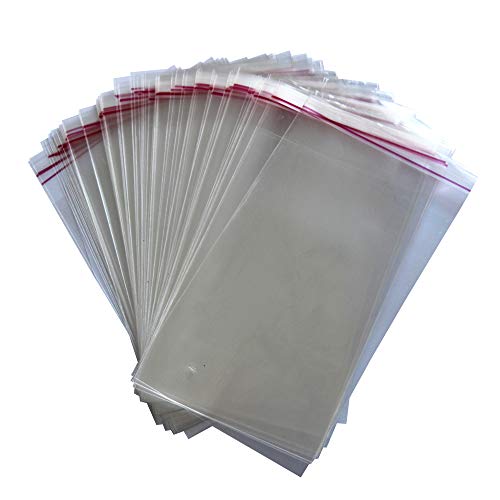 IBOO - Bolsas de plástico transparentes autoadhesivas OPP/bolsa de embalaje autoadhesivas para galletas, joyas, caramelos (200, 12 x 18 cm)