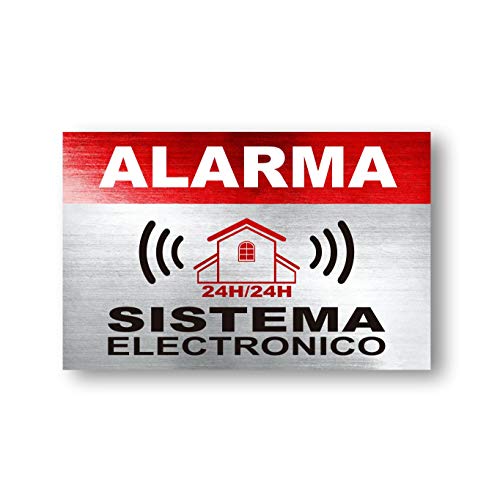 imaggge.com – Pegatinas disuasorias Alarma – Sistema electrónico – Lote de 12 – Tamaño: 8,5 x 5,5 cm