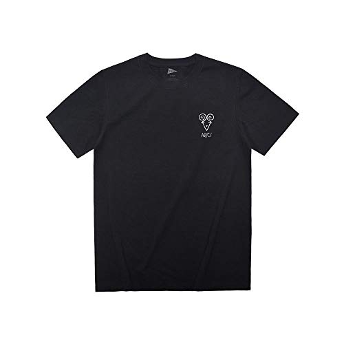 iMyoung - Camiseta de Cuello Redondo, 270 g, de algodón Pesado, para Hombre y Mujer, para Pareja, Abstracto, con 12 Constelaciones Impresas