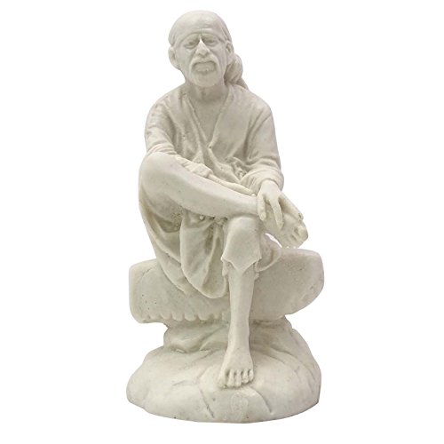 Indianbeautifulart Resina Señor Sai Baba Estatua del Tablero de Instrumentos del Coche decoración India Figura Religiosa