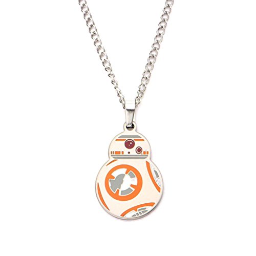 INOX Star Wars VII: The Force Awakens BB-8 Enamel Colgante Collar de Acero Inoxidable