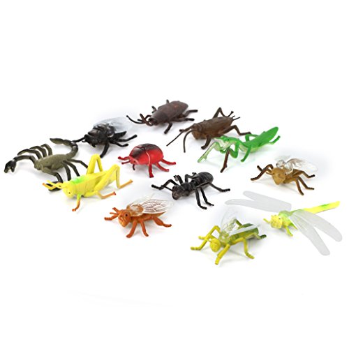 Insectos Animales 12pcs Juguete Modelo Ninos Pvc De Plastico De Varios Colores