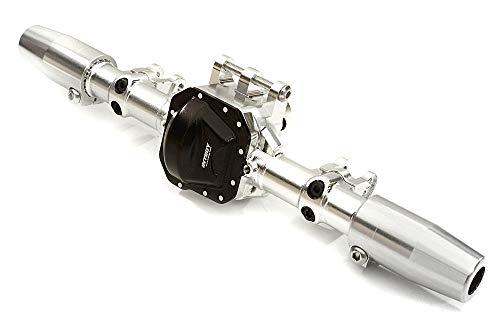 Integy RC Model Hop-ups C27153SILVERBLACK Billet Machined Complete Rear Axle Housing Assembly for Axial SCX10 II 90046