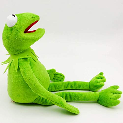 Intervic Peluche muñeco de Felpa de la Rana Gustavo Los Teleñecos Kermit Peluche de Animal Suave Adorable 40 cm Regalo Juguetes para niños y niñas