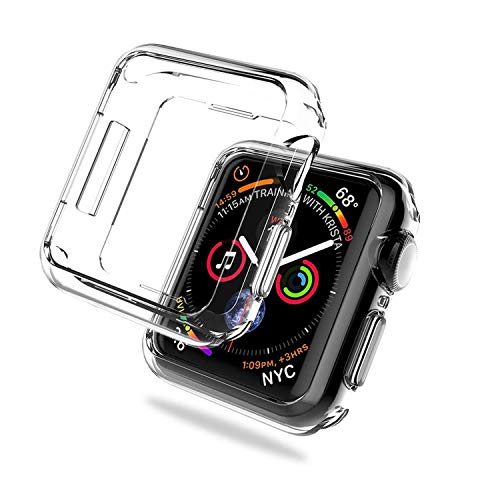 ivoler [2 Unidades] Funda para Apple Watch 42mm Series 3/2, Protector de Pantalla para iWatch Serie 3/2 42mm, Carcasa de Apple Watch Series 3/ Serie 2 (42mm) - Transparente