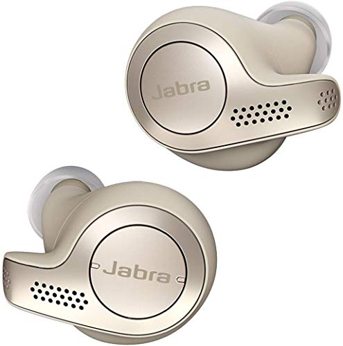 Jabra Elite 65t – Auriculares Bluetooth con Cancelación Pasiva del Ruido, Tecnología de Cuatro Micrófonos para Auténticas Llamadas Inalámbricas y Música, Beige Dorado
