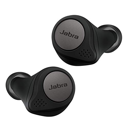 Jabra Elite Active 75t - Auriculares deportivos inalámbricos con Cancelación Activa de Ruido y batería de larga duración para llamadas y música – Negro Titanio