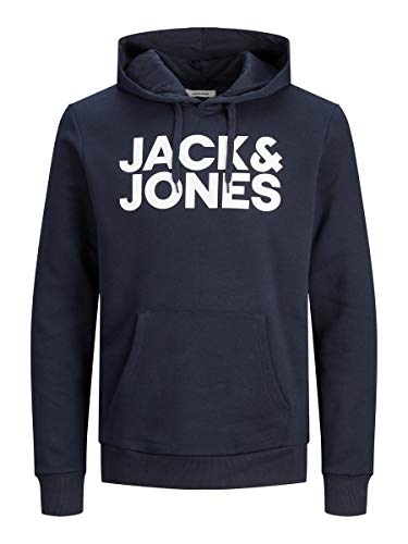 Jack & Jones Jjecorp Logo Sweat Hood Noos Hombre, Azul (Navy Blazer), Large Jack & Jones Jjecorp Logo Sweat Hood Noos Hombre, Azul (Navy Blazer), Large
