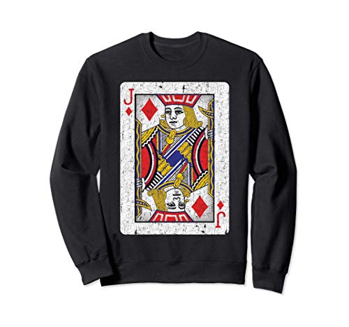 Jack of Diamonds Card - Poker, Bridge Player, Costume Sudadera