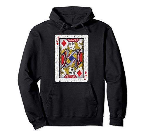 Jack of Diamonds Card - Poker, Bridge Player, Costume Sudadera con Capucha