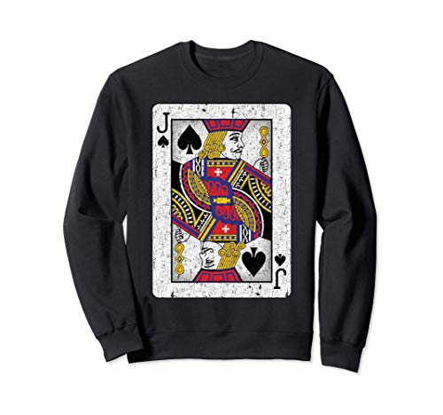 Jack of Spades Card - Poker, Bridge Player, Costume Sudadera