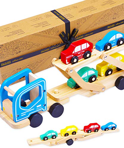 Jaques of London Vehicle Carrier Coches y Camiones de Madera - Juego de Juguetes Juguetes beneficio múltiple para 3 4 5 6 7 años de Edad y Juguetes para 3 4 5 6 7 años de Edad Desde 1795 Jaques of London Vehicle Carrier Coches y Camiones de Madera - Juego de Juguetes Juguetes beneficio múltiple para 3 4 5 6 7 años de Edad y Juguetes para 3 4 5 6 7 años de Edad Desde 1795