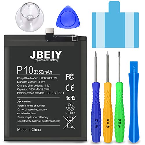 JBEIY Batería para Huawei P10/ Honor 9, Nueva Batería de 3350mAh de Capacidad Ultra Alta, con Herramienta de reparación Profesional-Garantía de un año JBEIY Batería para Huawei P10/ Honor 9, Nueva Batería de 3350mAh de Capacidad Ultra Alta, con Herramienta de reparación Profesional-Garantía de un año