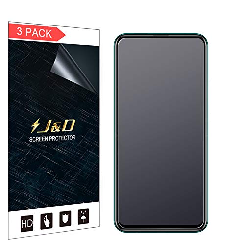 J&D Compatible para Huawei P Smart Z Protector de Pantalla, 3 Paquetes [Anti Reflejante] [Anti-Huella Dactilar] [NO Cobertura Completa] Prima Película Mate Protector de Pantalla para Huawei P Smart Z