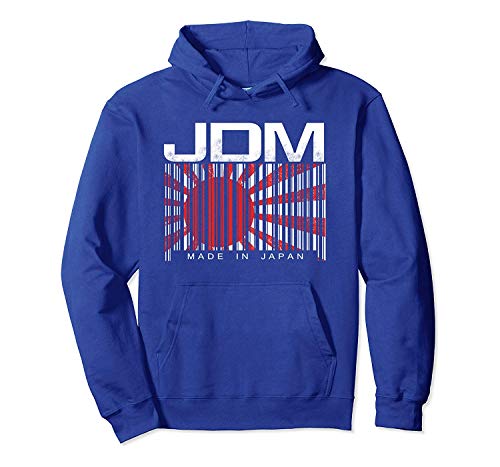 JDM Bar Code Made in Japan Motorsport Mens Hoodie L