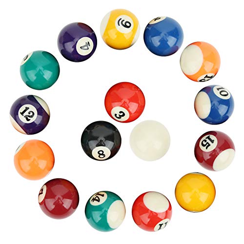 Juego de Bolas de Billar, 16 Piezas Bolas de de 38 mm para Biños, Mini Juego de Mesa de Billar