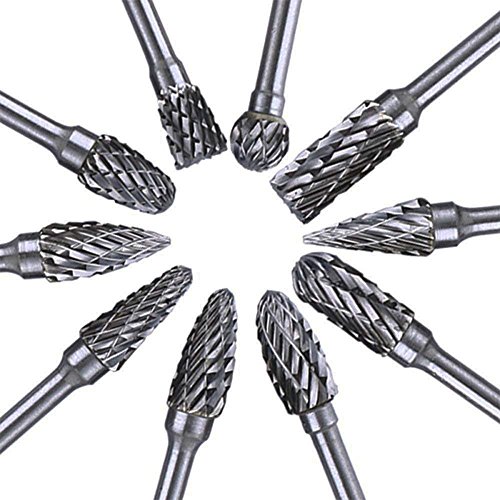 Juego de Fresas para Tallar Madera,10 Piezas Brocas para Madera Escofinas Fresa Frontal Aleación de Acero Tungsteno Herramientas Rotativas Cabezal de Pulido para Madera, Tallado, Grabado, Perforación Juego de Fresas para Tallar Madera,10 Piezas Brocas para Madera Escofinas Fresa Frontal Aleación de Acero Tungsteno Herramientas Rotativas Cabezal de Pulido para Madera, Tallado, Grabado, Perforación