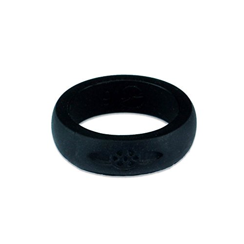 Kapowaii NG-3VNU-5FXG Anillo de Silicona, Mujer, Negro, 5 Kapowaii NG-3VNU-5FXG Anillo de Silicona, Mujer, Negro, 5