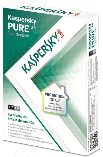 Kaspersky Lab PURE 2.0 Total Security 3U, 1Y, Box, FRE - Seguridad y antivirus (1Y, Box, FRE, Caja, 3 usuario(s), 1 Año(s), 512 MB, Intel Pentium, 800 MHz)