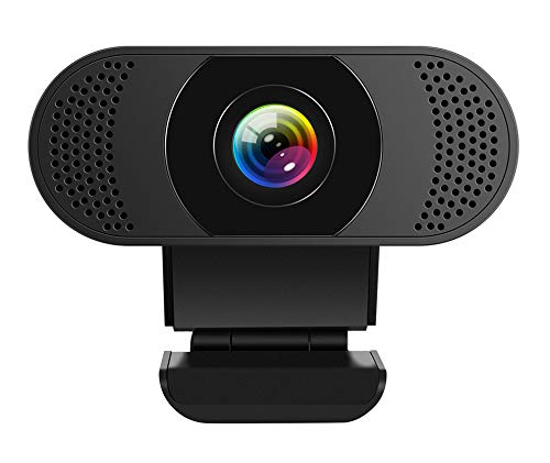 Kaulery Webcam con micrófono con cancelación de Ruido, cámara Web PC HD 1080P, cámara Web USB Plug and Play para transmisión, videollamadas, Estudio en línea, Conferencia, grabación, Juegos
