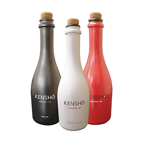 Kensho | Pack de 3 Sakes: Nigori, Junmai Chill y Sake Genshu Rocks | Elaboración Artesanal | Fermentación Natural | Sake de Autor | Vino de Arroz