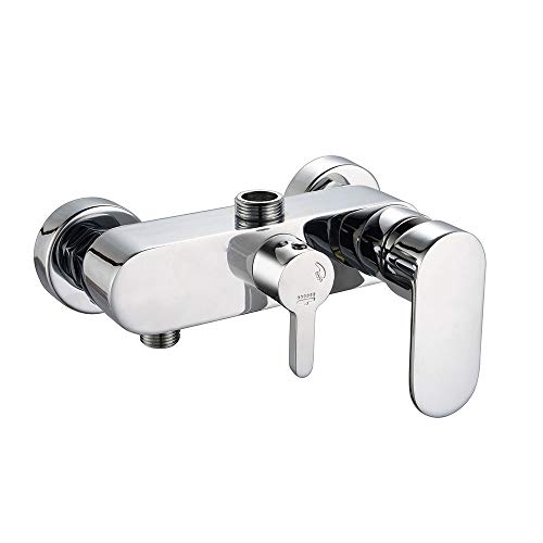 Kibath Grifo monomando CAN/VER compatible con la gran mayoría de columnas de ducha, desviador integrado para cambiar de posición de ducha a rociador, repuestos originales garantizados Kibath Grifo monomando CAN/VER compatible con la gran mayoría de columnas de ducha, desviador integrado para cambiar de posición de ducha a rociador, repuestos originales garantizados