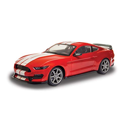 Kidztech - Coche con Mando a Distancia Compatible con Ford Shelby GT350R - Licencia Oficial - Mando a Distancia Ford RC 2,4 GHz - Color Rojo - Escala 1/12