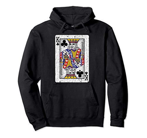 King of Clubs Card - Poker, Bridge Player, Costume Sudadera con Capucha