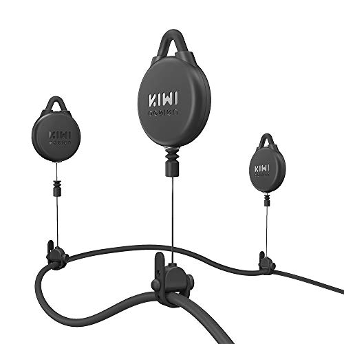 KIWI design Gestión de Cable VR, 6 Packs Sistema de Suspensión VR para HTC Vive/Pro/Oculus Rift/Oculus Rift S/Sony Playstation VR/Microsoft MR/Samsung Odyssey Accessori VR(Negra)