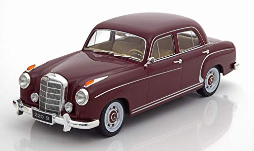 KK Scale KKDC180322 - Mercedes 220 S Limousine 1956 Dark Red - Escala 1/18 - Coche en Miniatura
