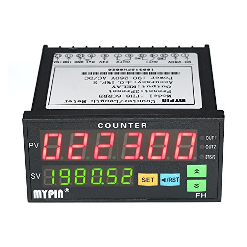 KKmoon Contador digital dual multifuncional de la pantalla LED de KKmoon Contador de longitud de 90~265V AC/DC con 2 salidas de rel?y PNP de pulso NPN KKmoon Contador digital dual multifuncional de la pantalla LED de KKmoon Contador de longitud de 90~265V AC/DC con 2 salidas de rel?y PNP de pulso NPN